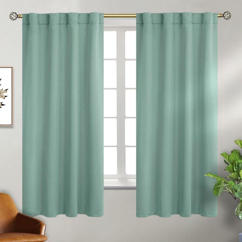 Brand New BGment Light Sage Green Blackout Curtains 38″ W × 63″ L – Set of 2